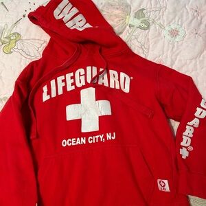 Ocean City, NJ OCNJ hoodie youth XS (kids size 9/10ish) red white good condition